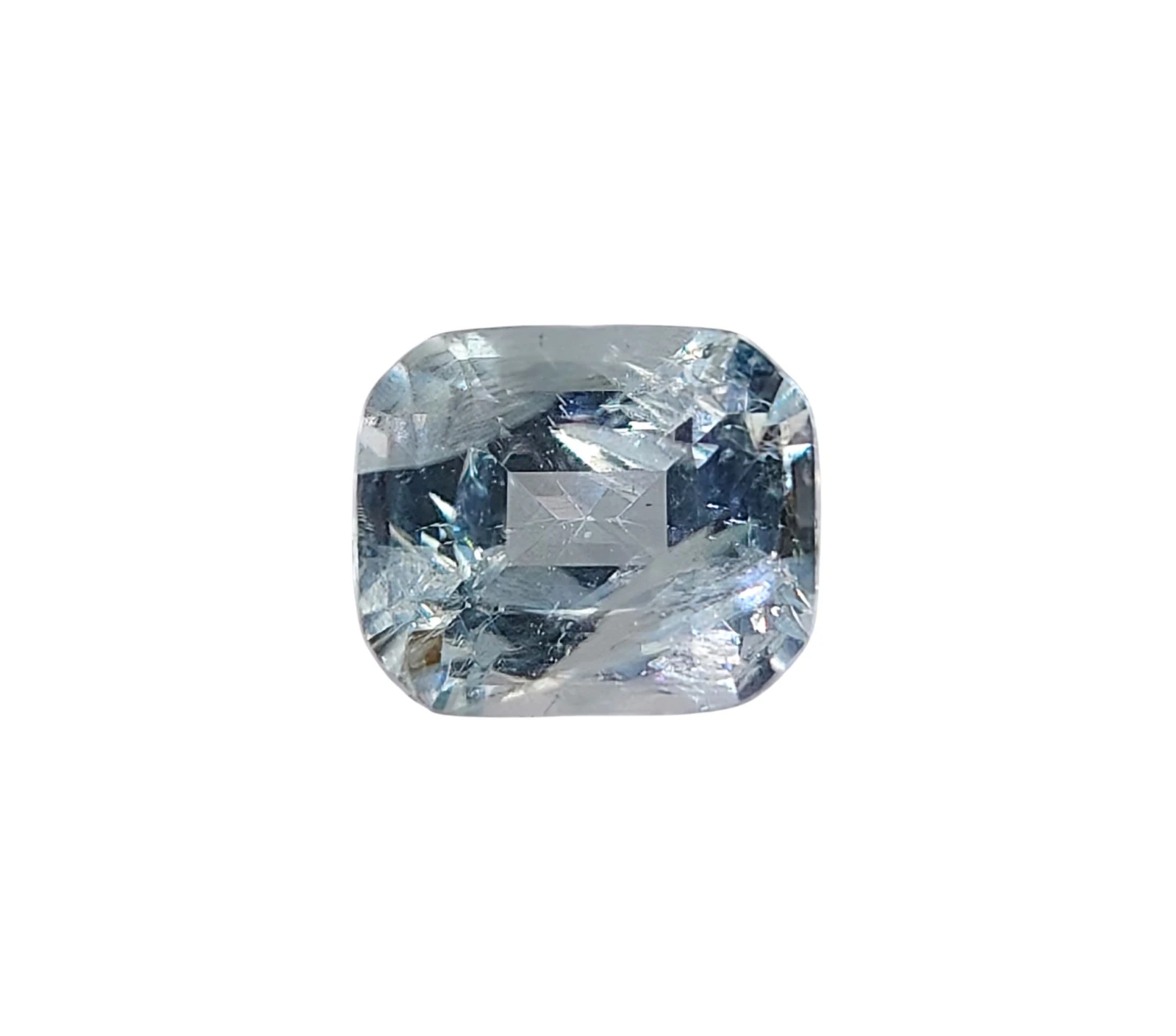0.7ct Natural Cushion Faceted Aquamarine from Nigeria — view 1